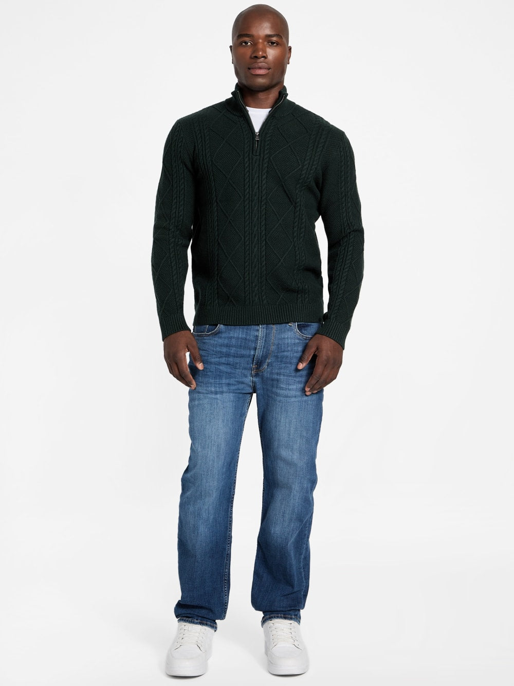 Eco Noel Zip Cable-Knit Sweater
