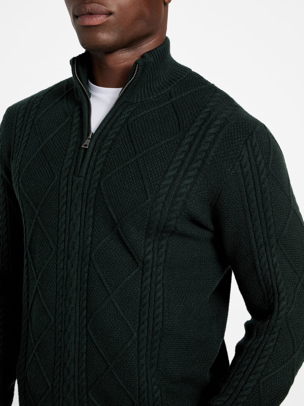 Eco Noel Zip Cable-Knit Sweater