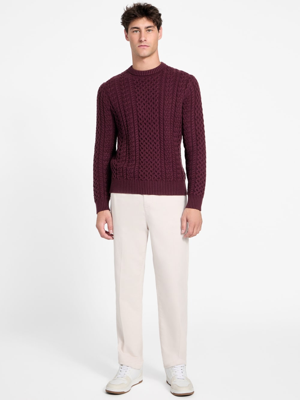 Eco Nathan Mixed Cable-Knit Sweater