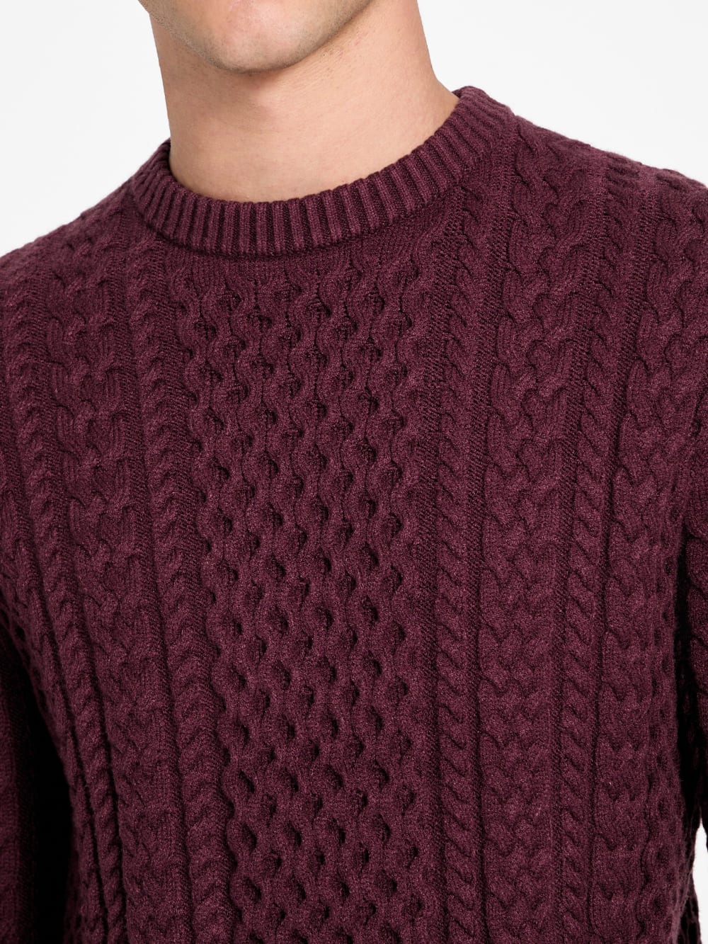 Eco Nathan Mixed Cable-Knit Sweater