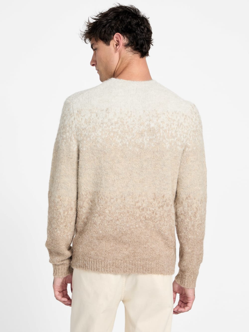 Eco Trey Crewneck Marled Striped Sweater