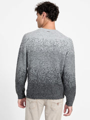 Eco Trey Crewneck Marled Striped Sweater