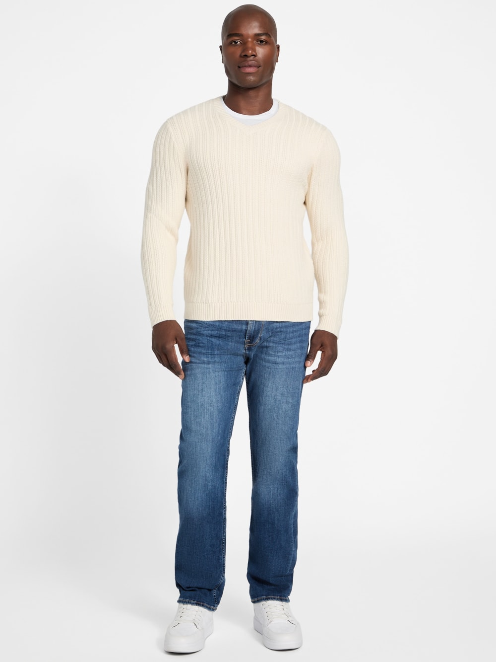 Eco Bryson Texture V-Neck Sweater