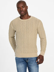 Herman Cable-Knit Washed Sweater