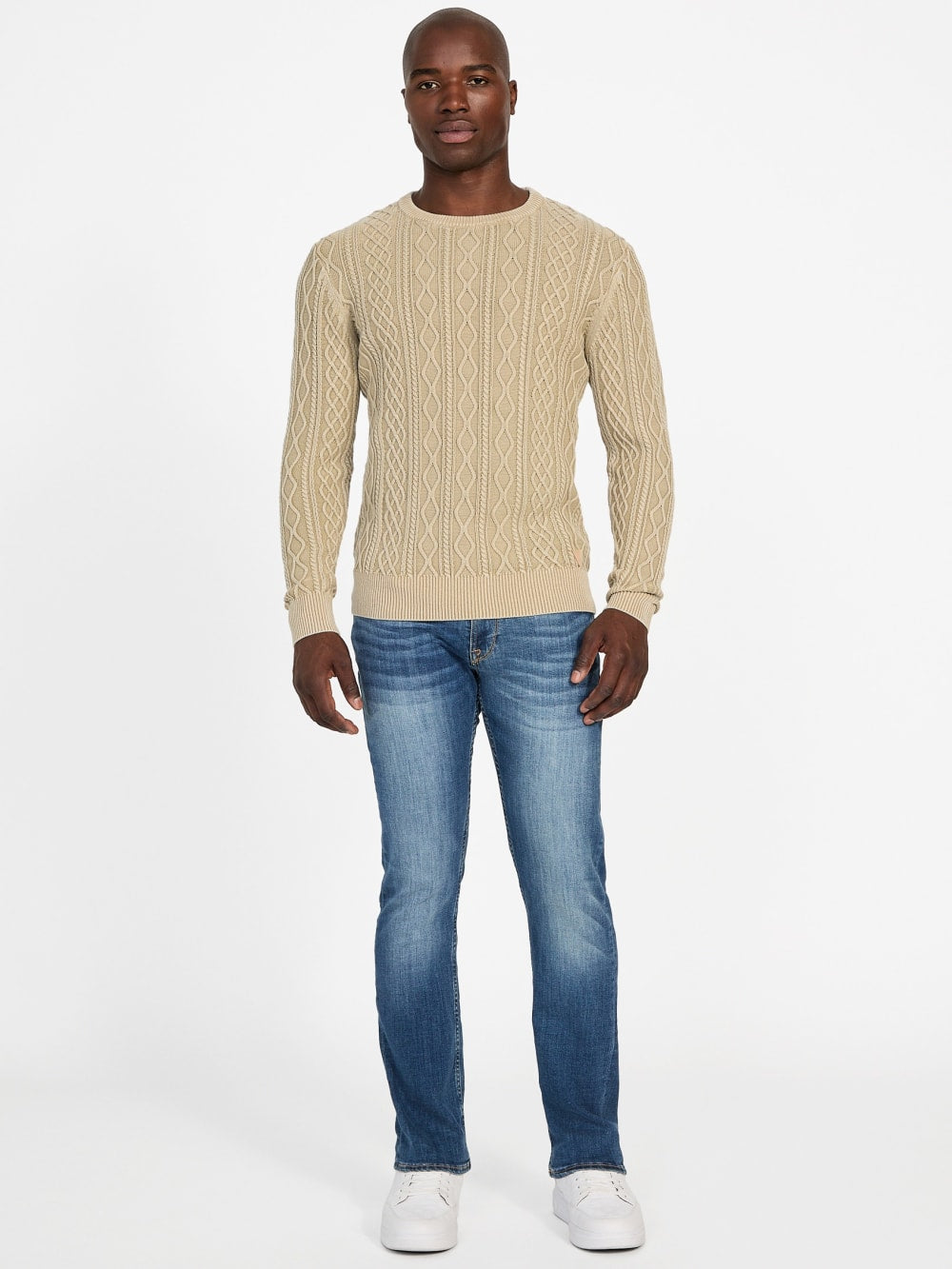 Herman Cable-Knit Washed Sweater