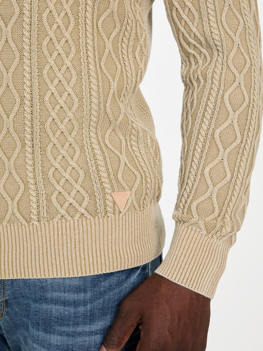 Herman Cable-Knit Washed Sweater