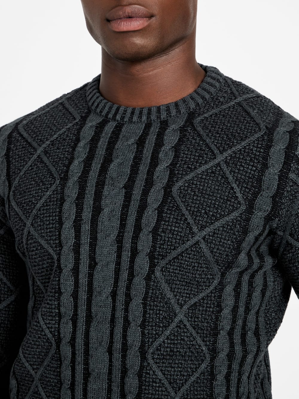 Eco Adrian Crewneck Cable-Knit Sweater