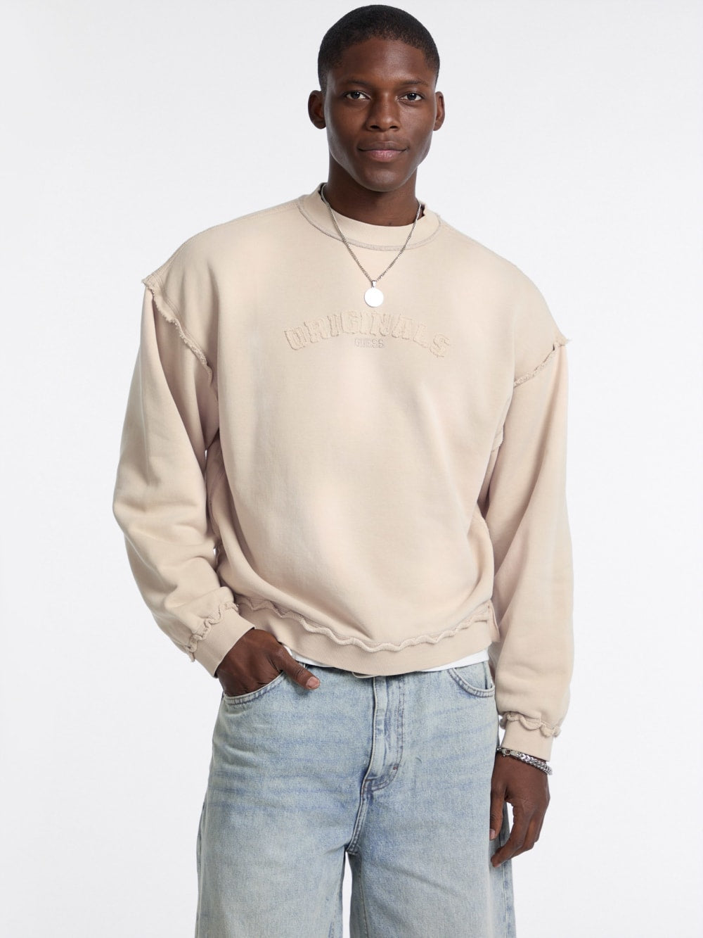 GUESS Originals Eco Boxy Applique Crewneck