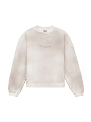distressed logo crewneck