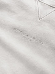 distressed logo crewneck