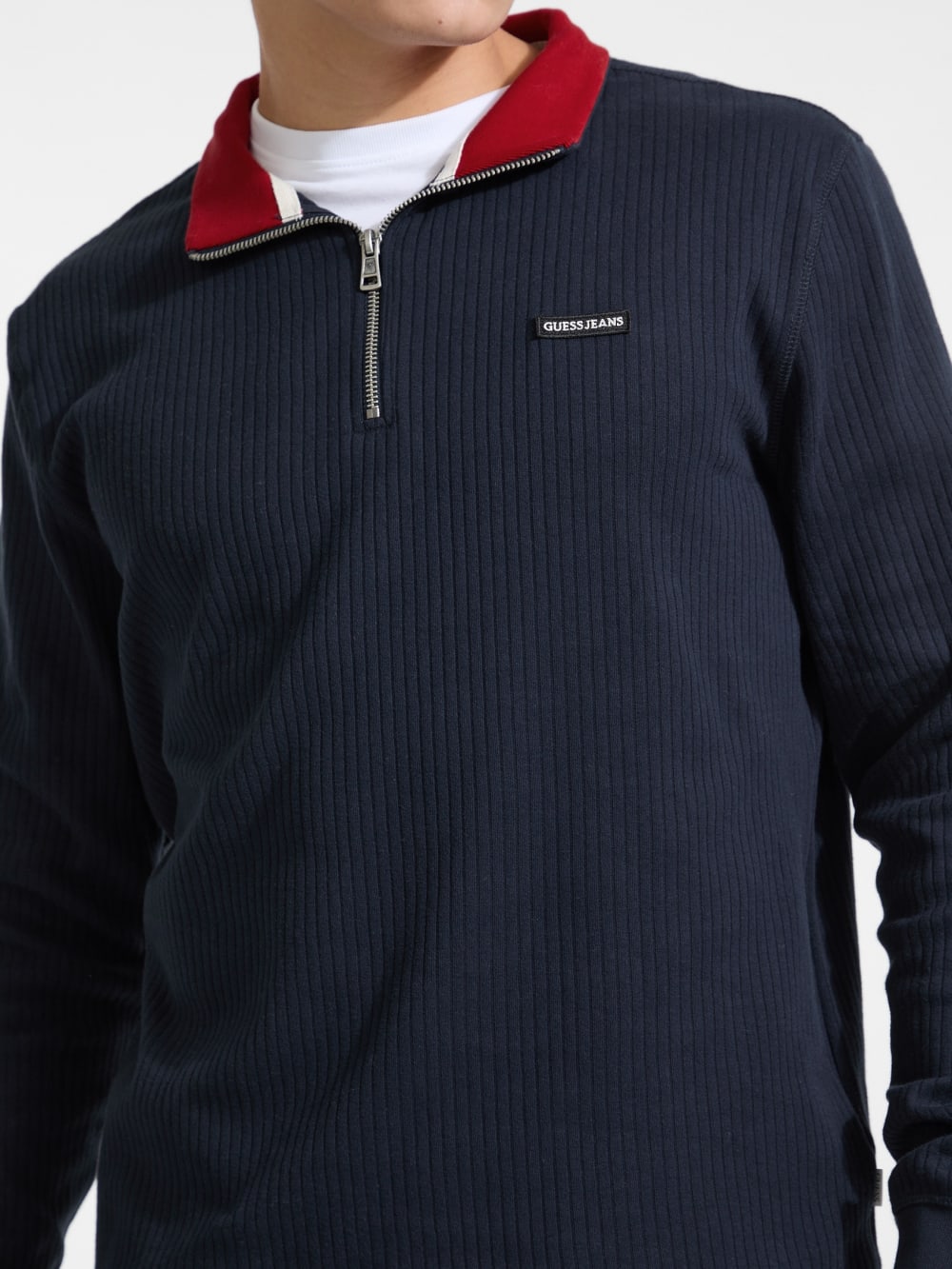 Ribbed Quarter Zip Pullover