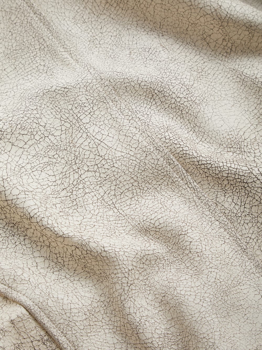 crackle leather zip jacket