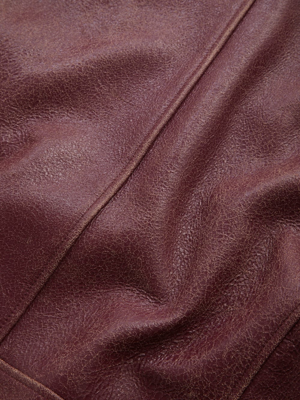 crackle leather zip jacket