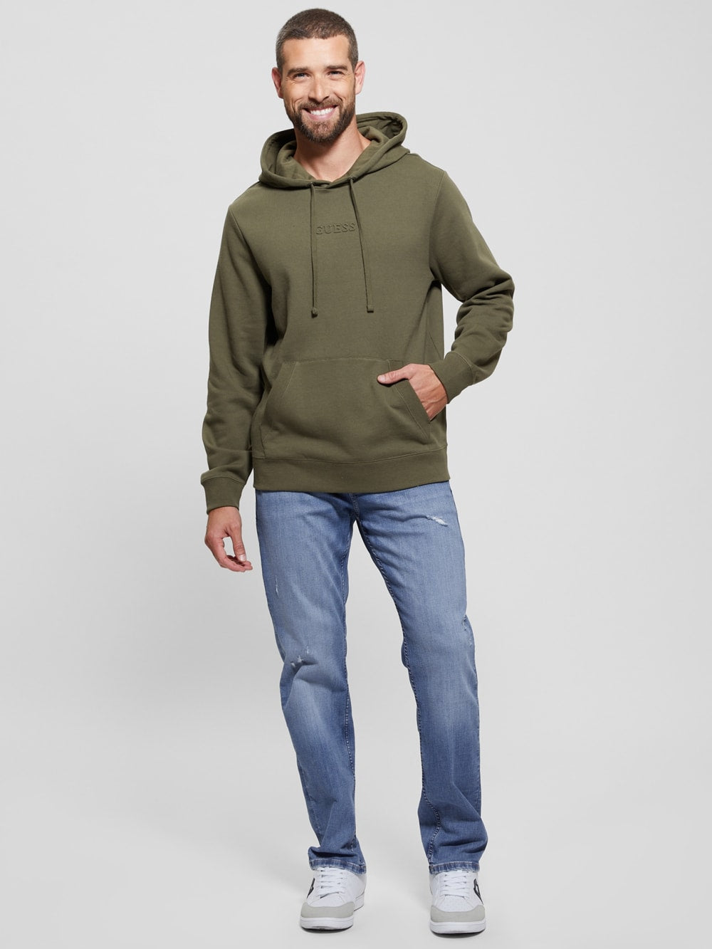 Eco Roy Embossed GUESS Hoodie