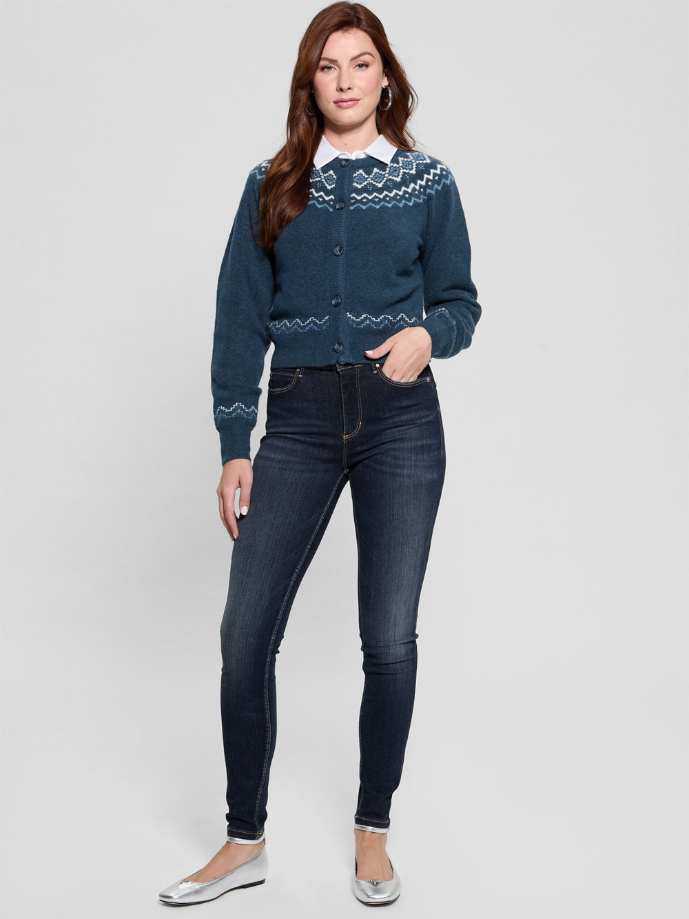 Crop Wool-Blend Cardigan
