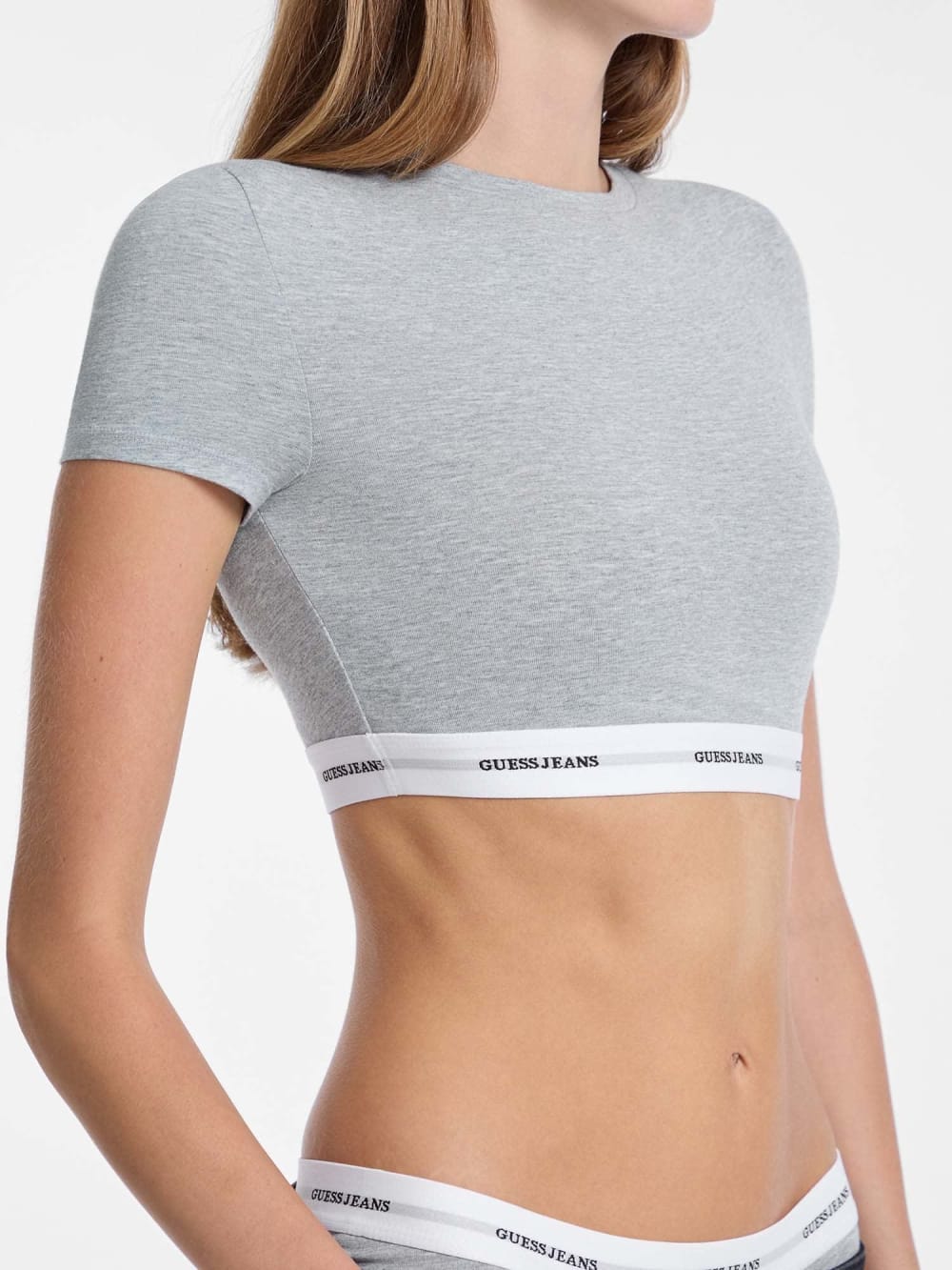 Logo band cropped top
