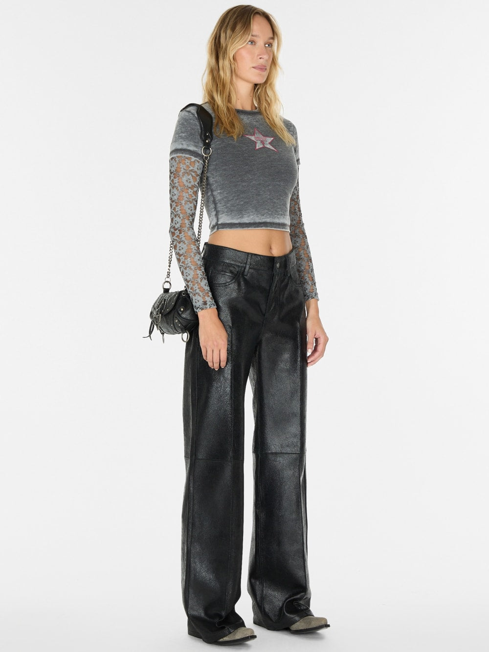 vintage layered lace tee