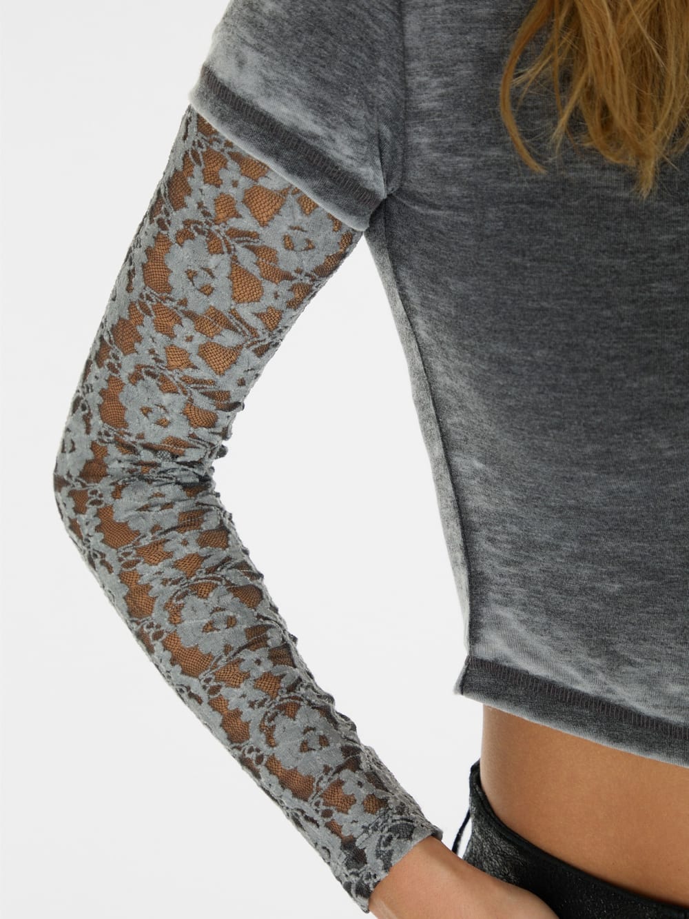 vintage layered lace tee