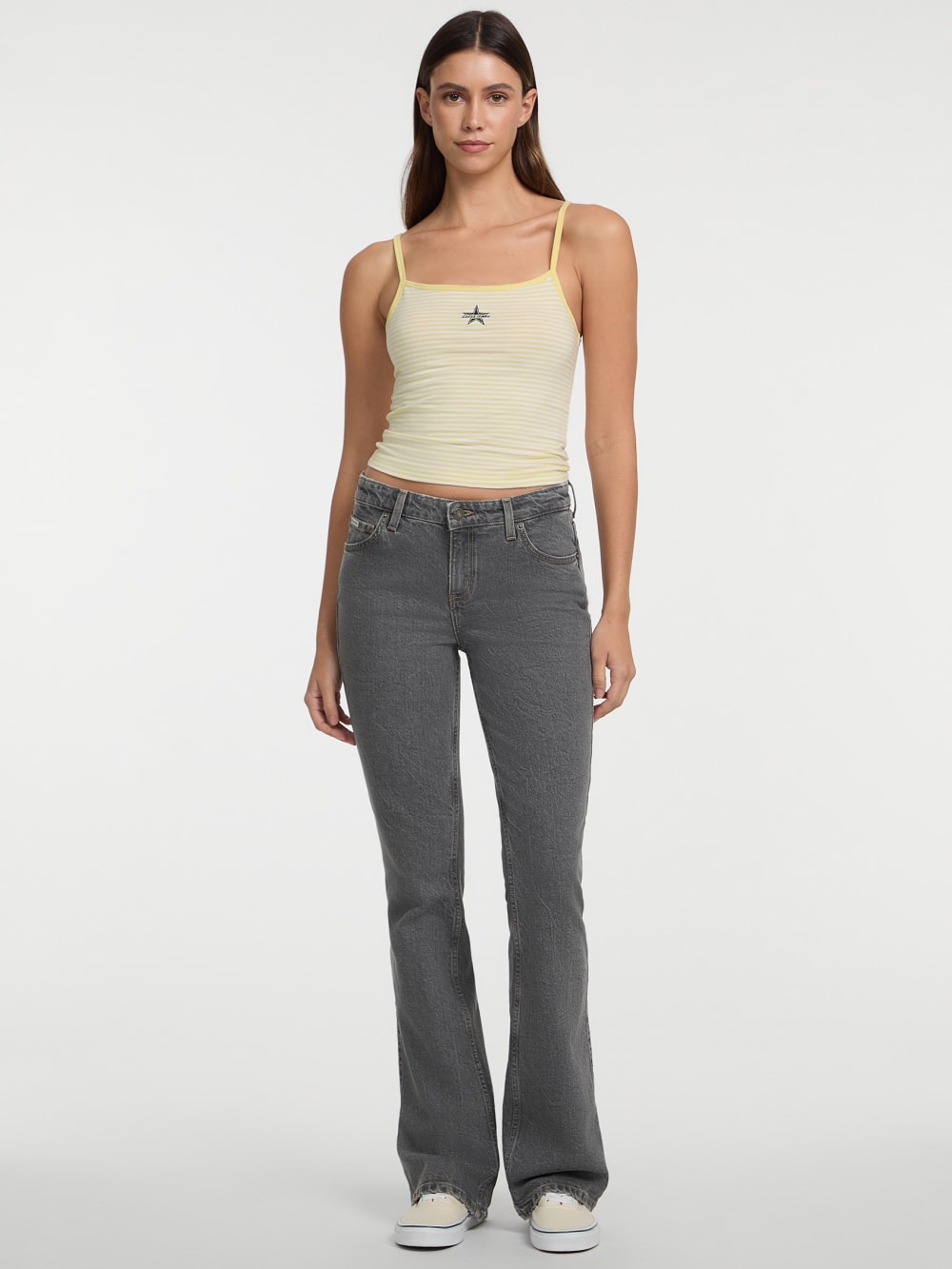 Embroidered Star Crop Top
