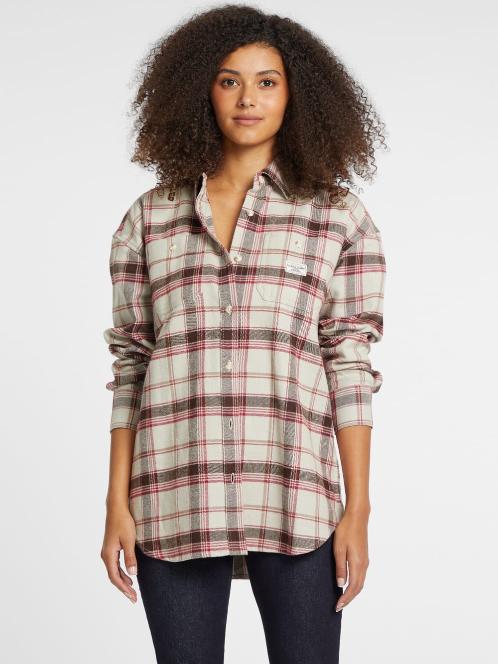Oversized Long-Sleeve Pocket Shirt