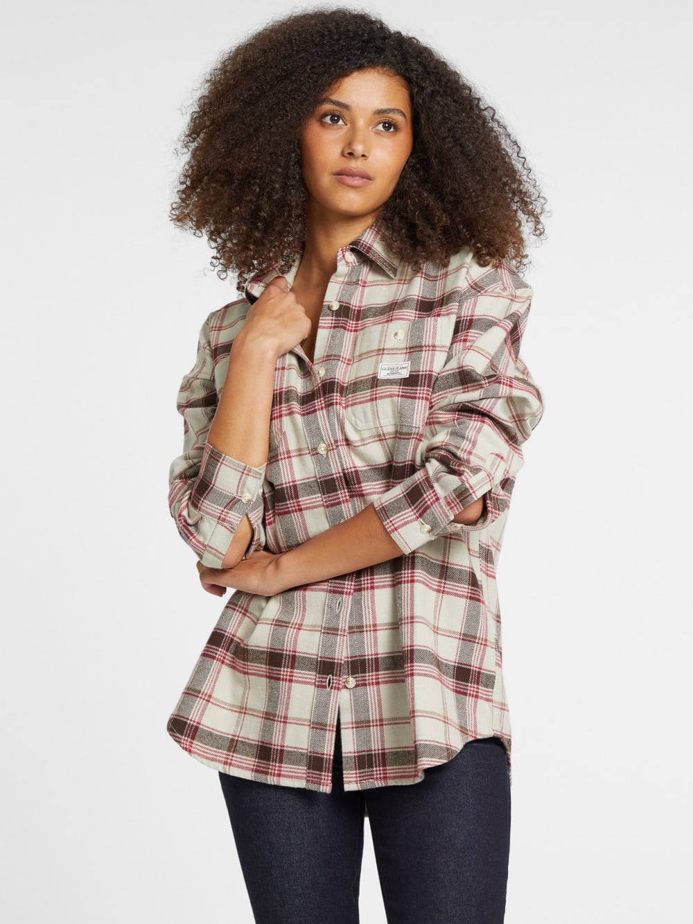 Oversized Long-Sleeve Pocket Shirt