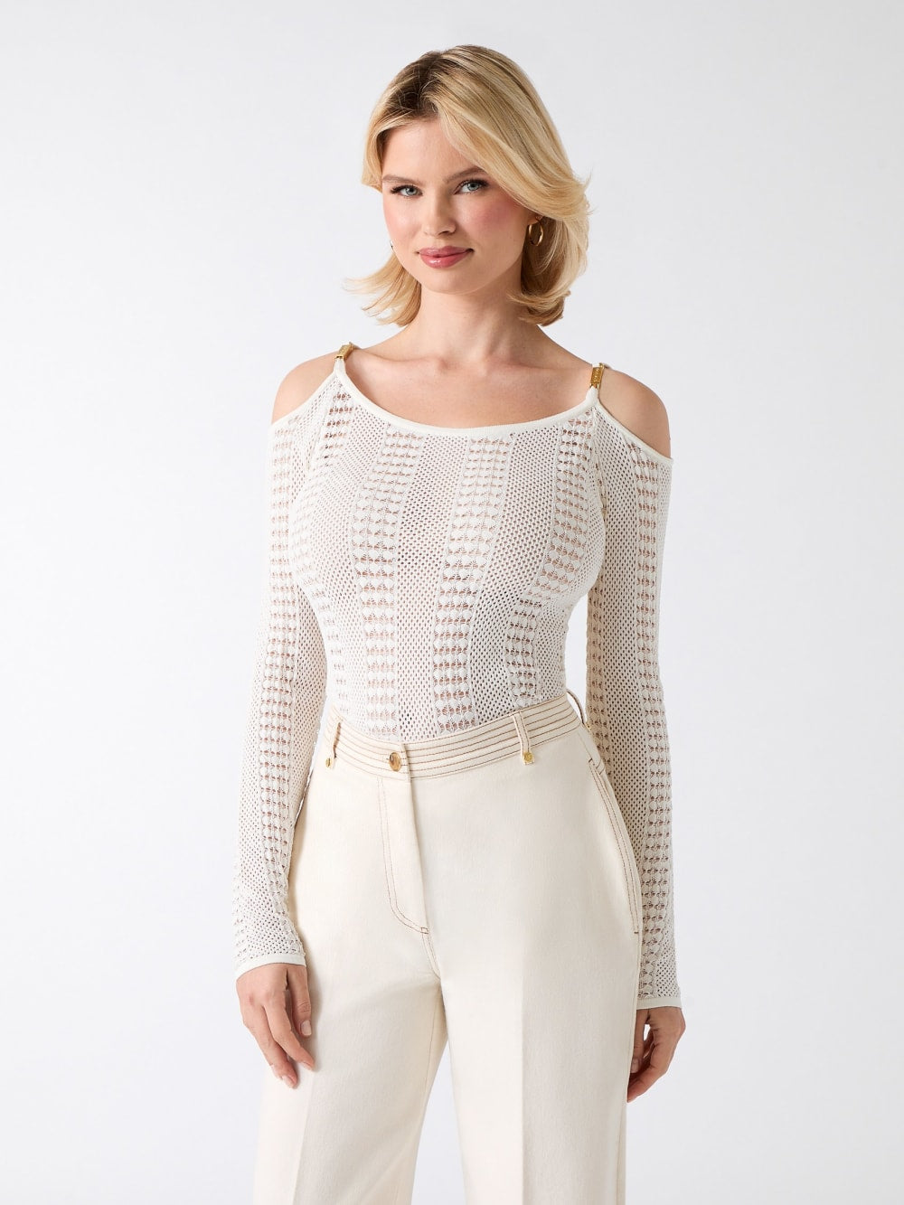 Emma Cold-Shoulder Sweater Top