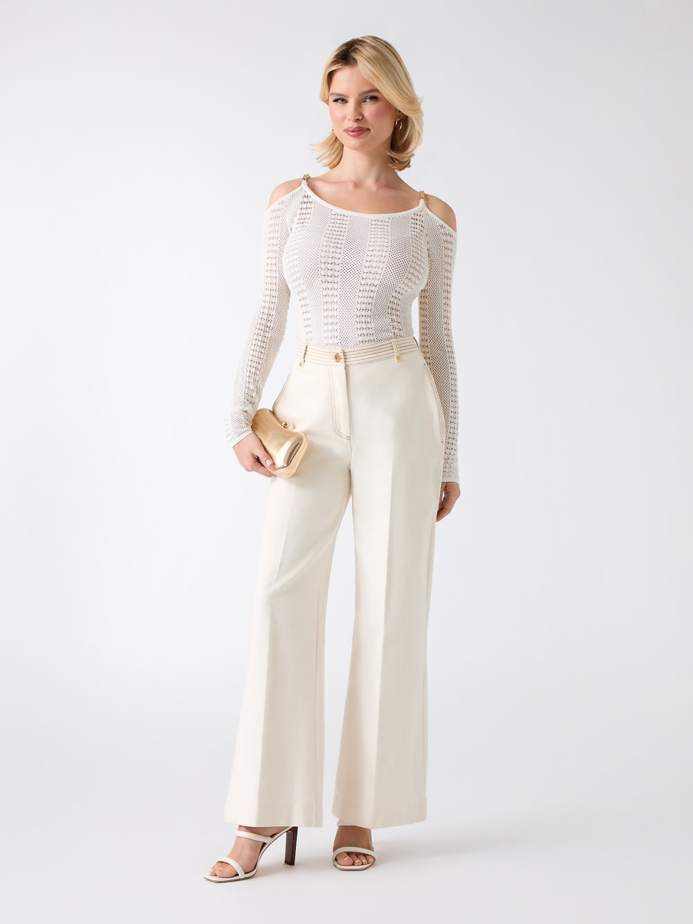 Emma Cold-Shoulder Sweater Top