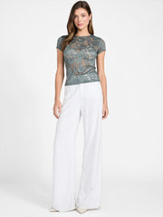 Floral lace top