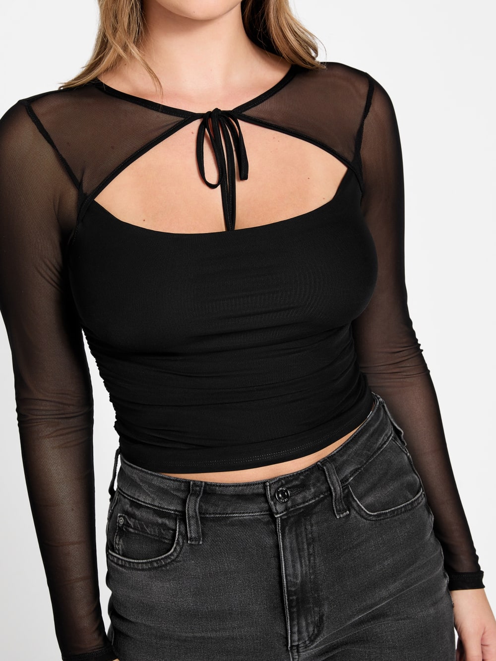 Eco Lauryn Tied Mesh Top