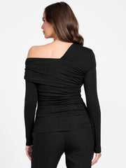 Eco Astrid Asymmetric Draped Top