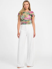 Eco Amaya Printed Mesh Top