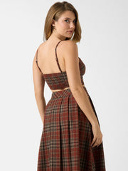Pia Plaid Top