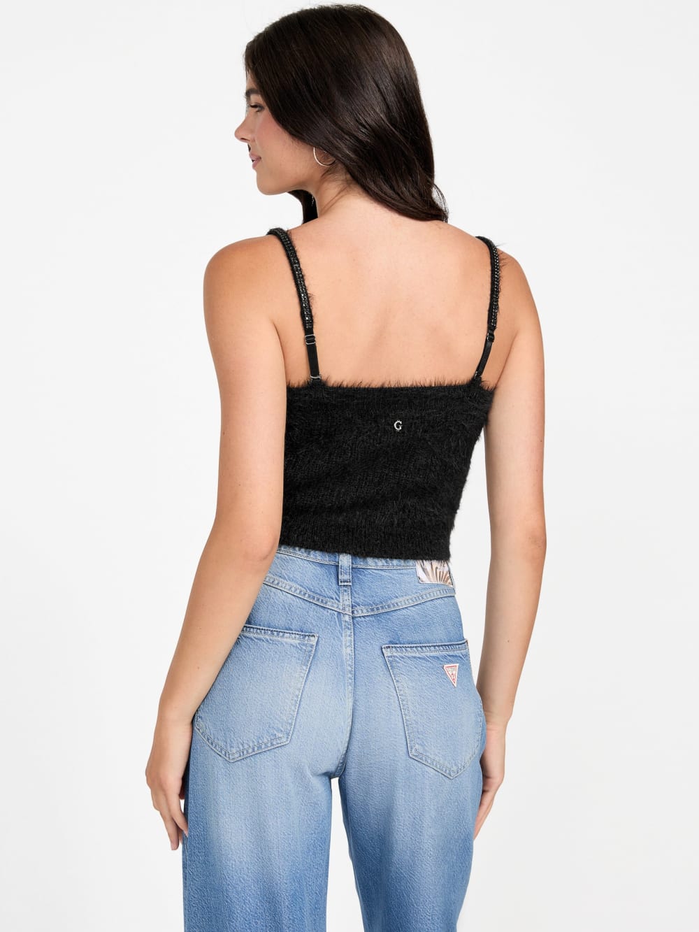 Keyla Fuzzy Sweater Crop Cami