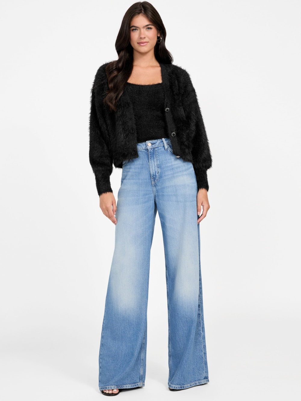 Keyla Fuzzy Sweater Crop Cami