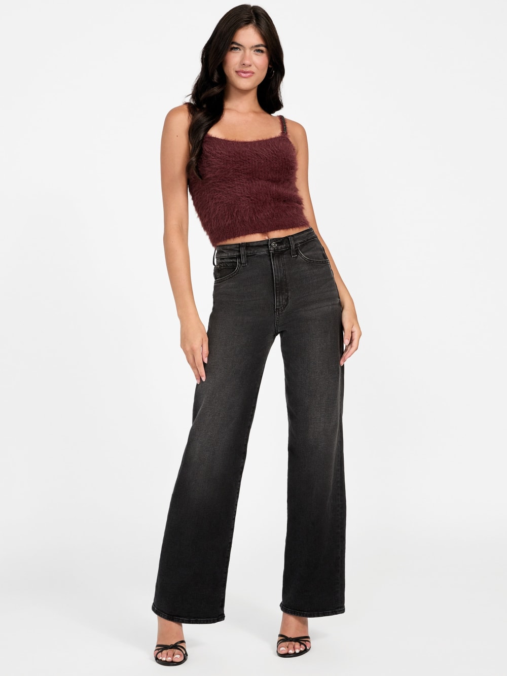Keyla Fuzzy Sweater Crop Cami