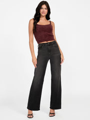 Keyla Fuzzy Sweater Crop Cami