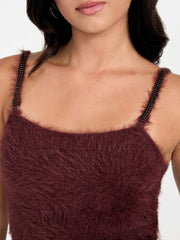 Keyla Fuzzy Sweater Crop Cami
