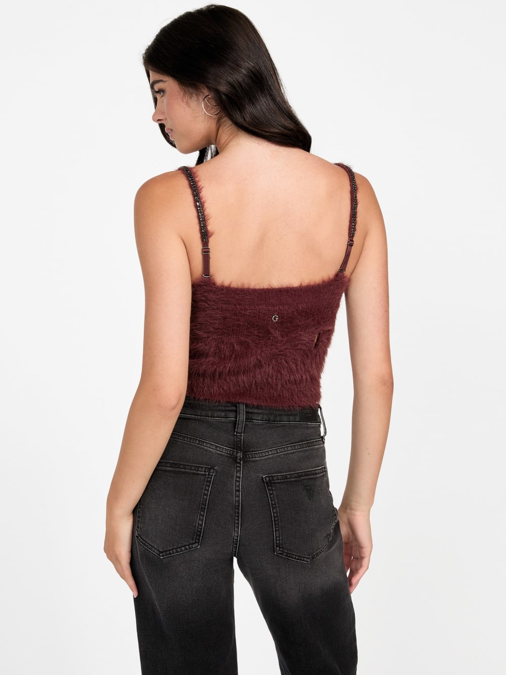 Keyla Fuzzy Sweater Crop Cami