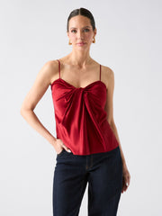 Aretha Satin Twisted Top