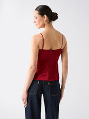 Aretha Satin Twisted Top