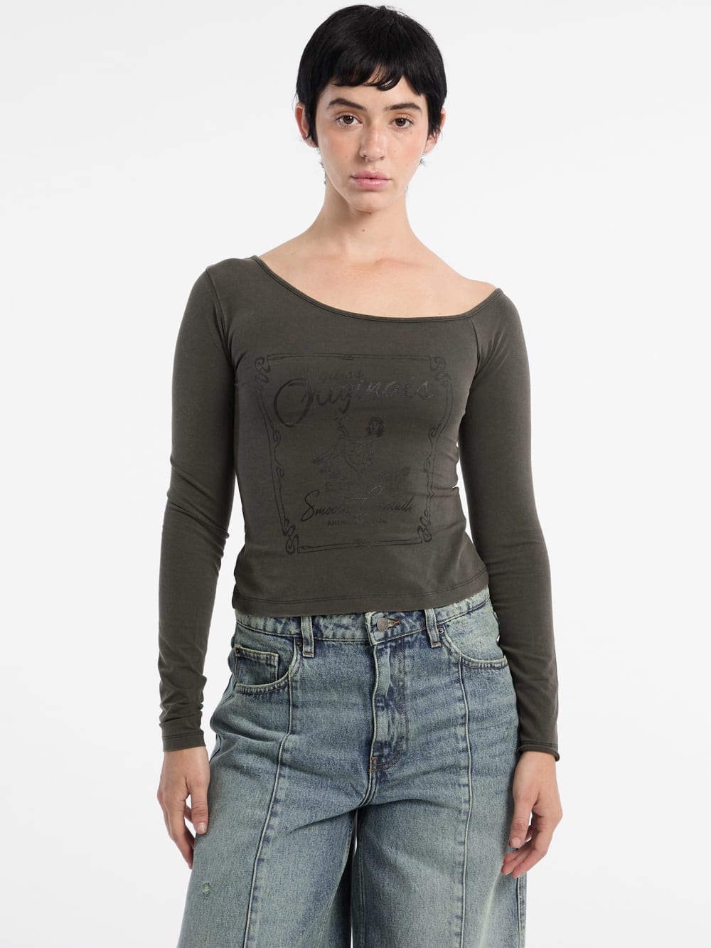 GUESS Originals Off-the-Shoulder Tee