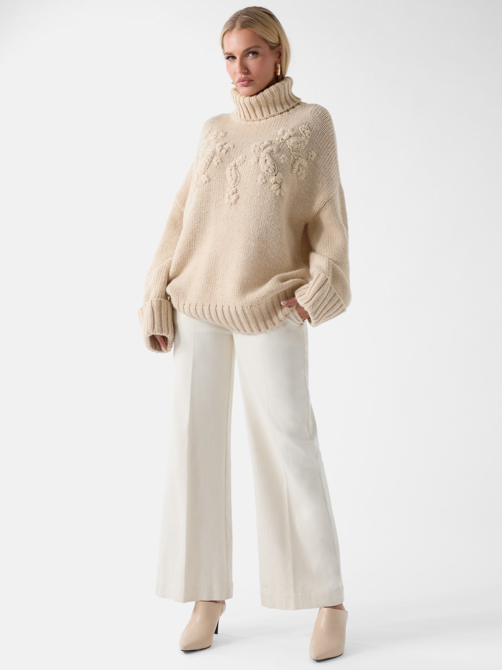 Ahlam Turtleneck Embroidered Sweater
