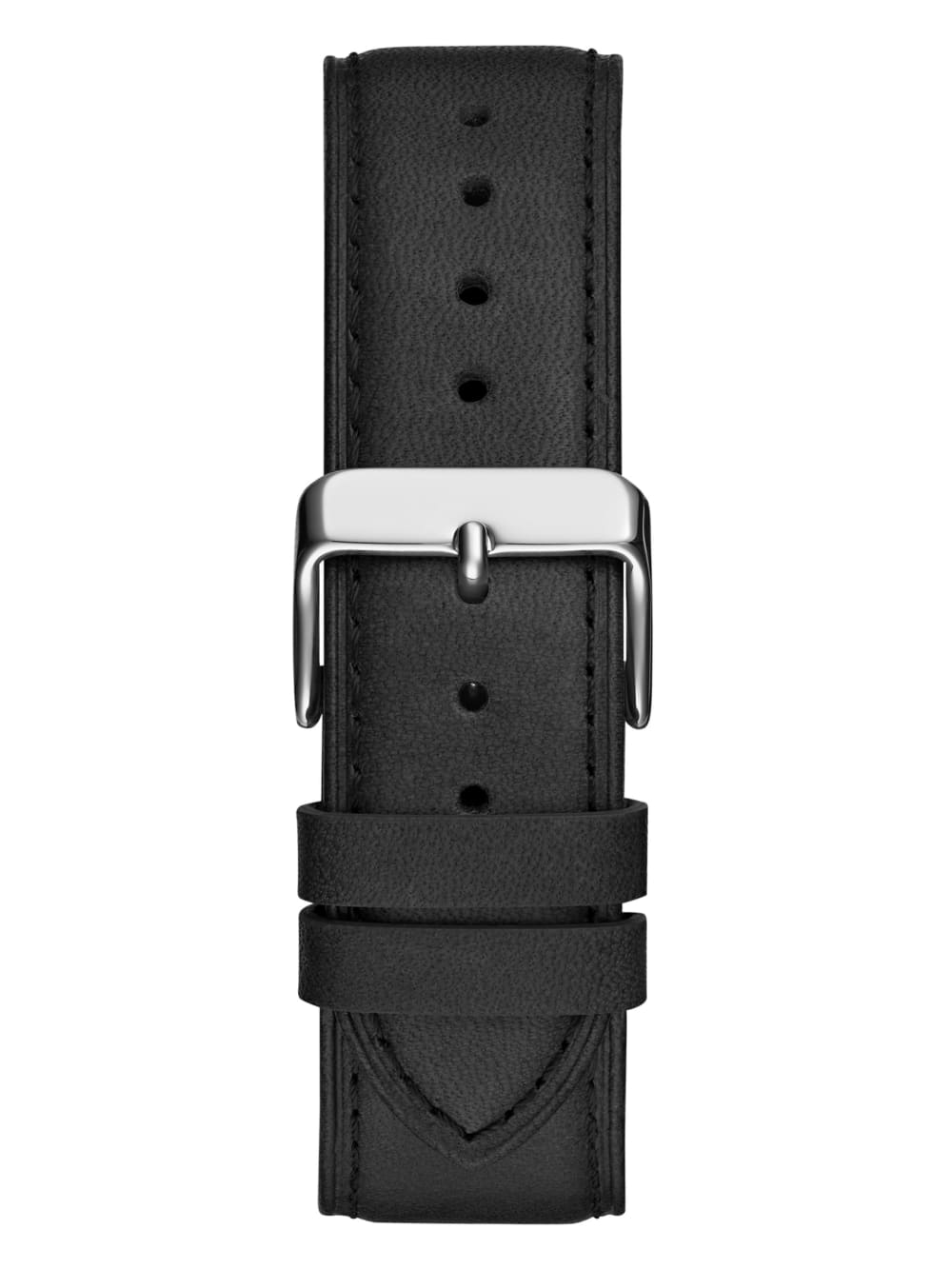Silver-Tone Leather Multifunction Watch