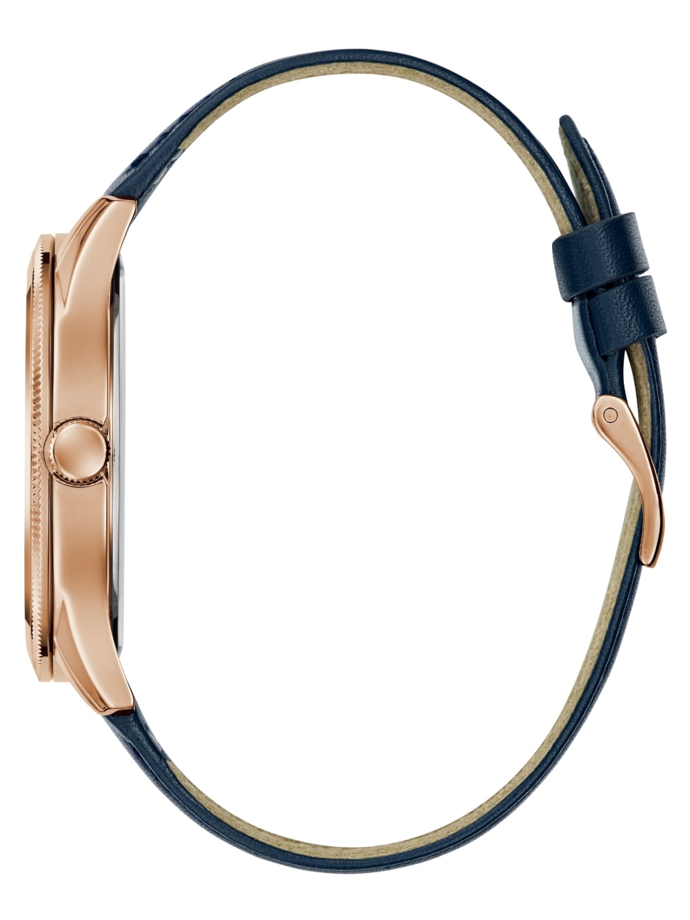 Two-Tone Leather Analog Watch