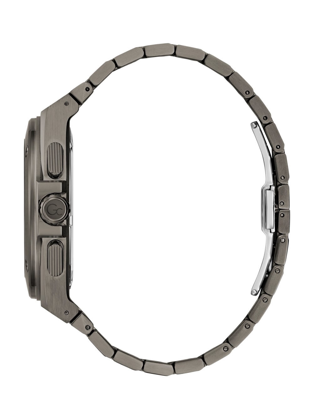 Gc Dark Silver-Tone and Blue Multifunction Watch