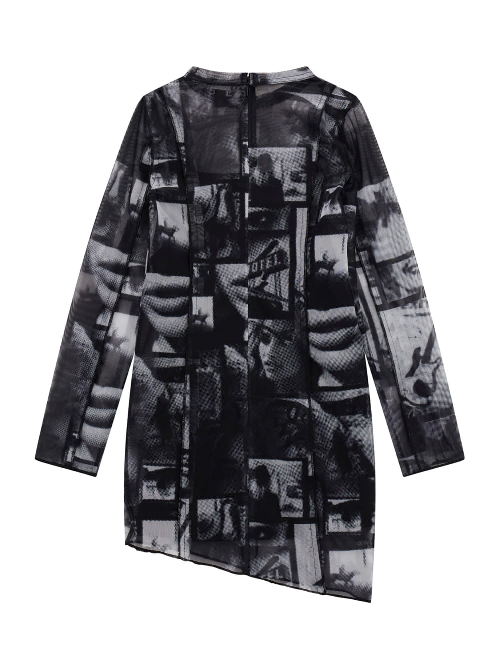 Printed Mesh Dress (7-16)