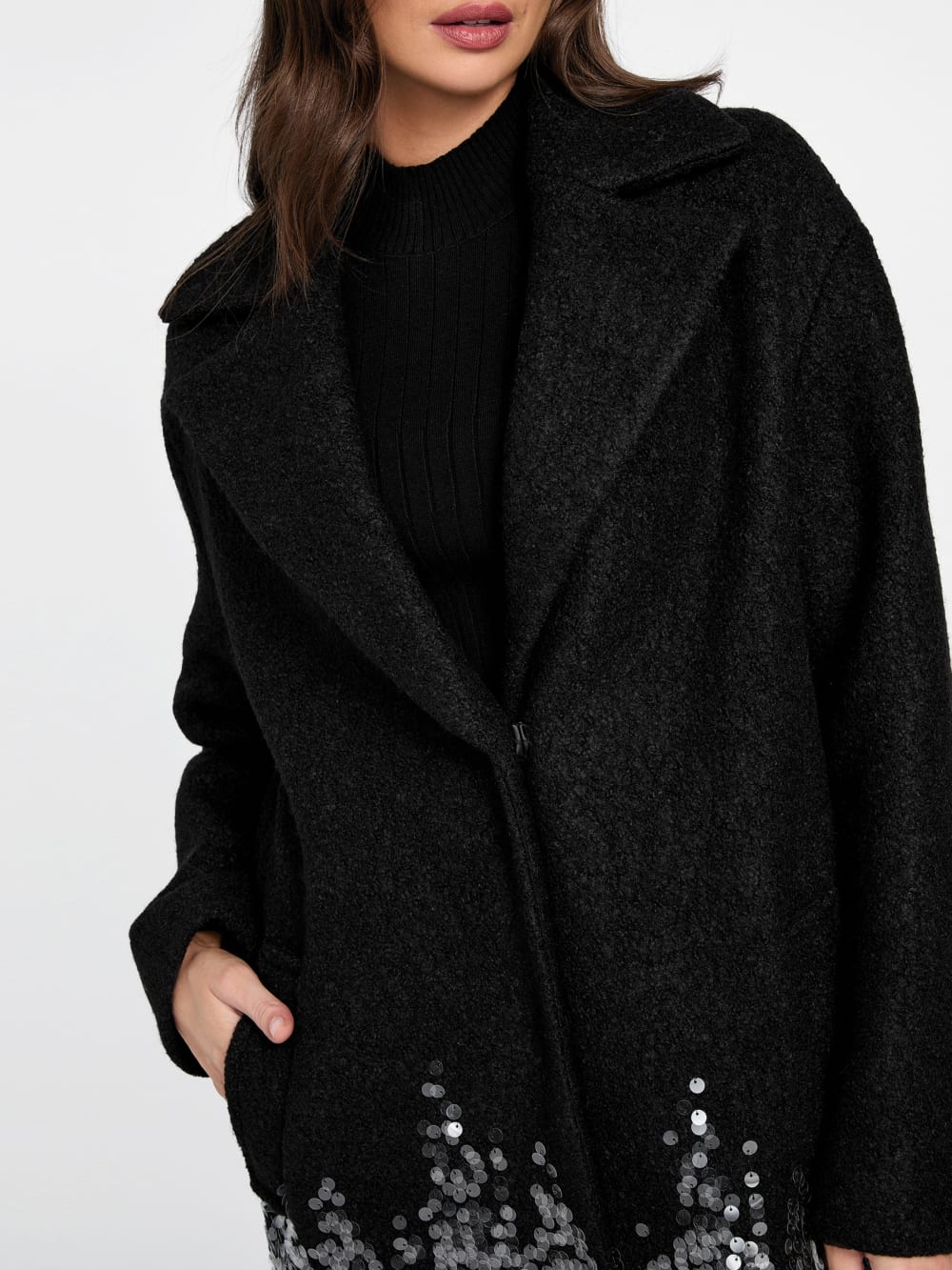 Vicky Sequin Knit Coat