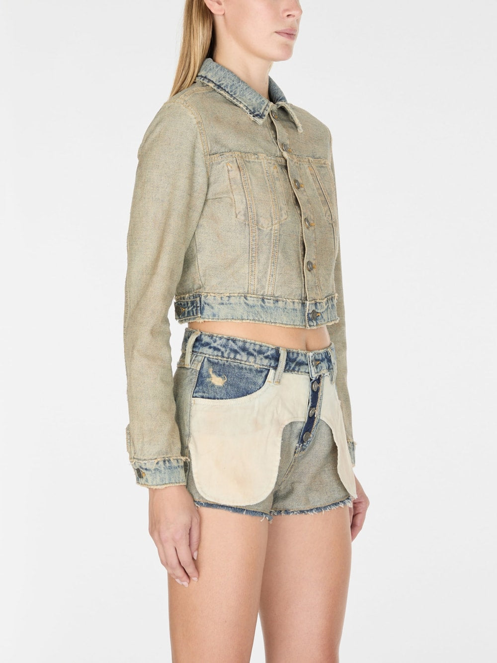 reversed trucker jacket