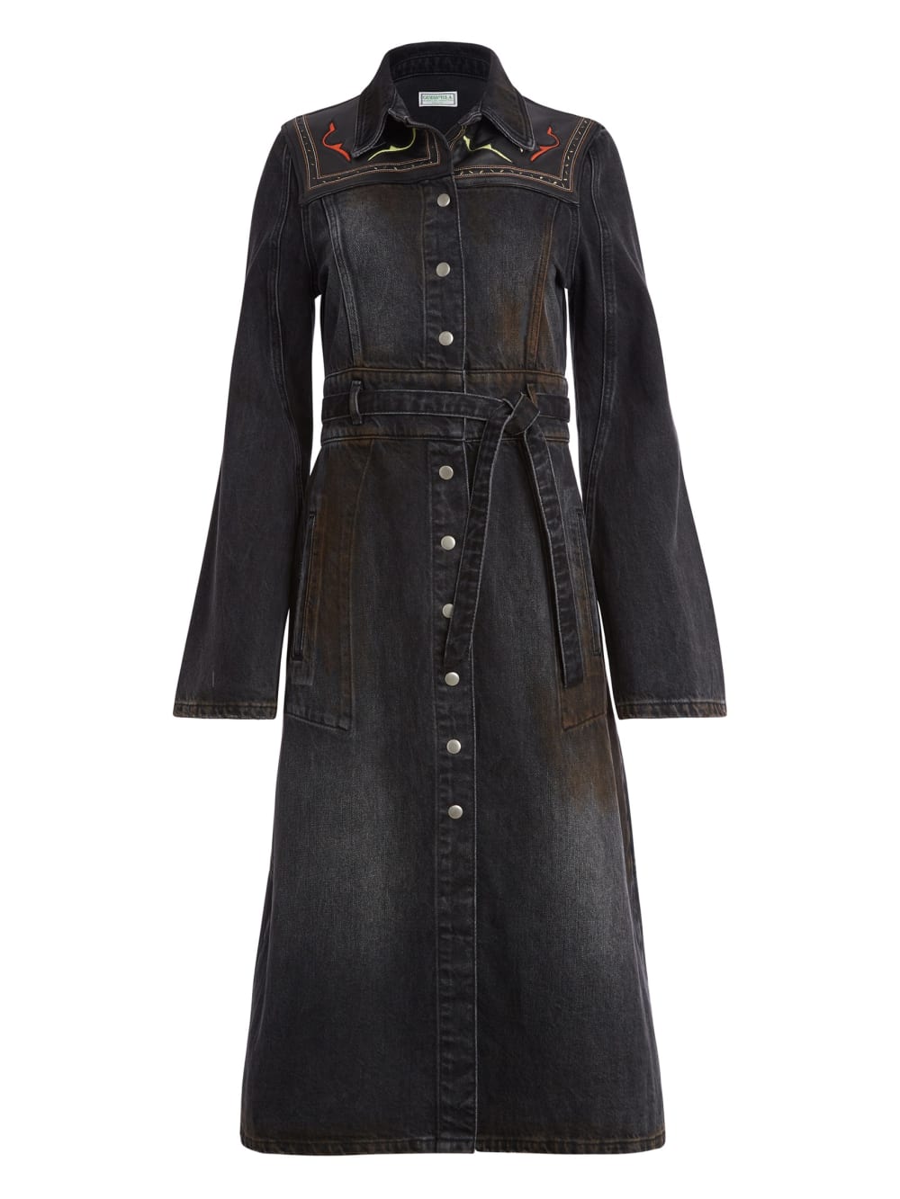 long denim coat