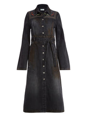 long denim coat